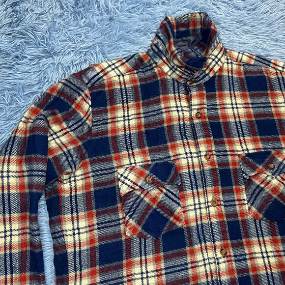 VINTAGE JCPenney Button Up Flannel Shirt Size Large Tall Mens Shop Plaid 80s - Picture 8 of 12